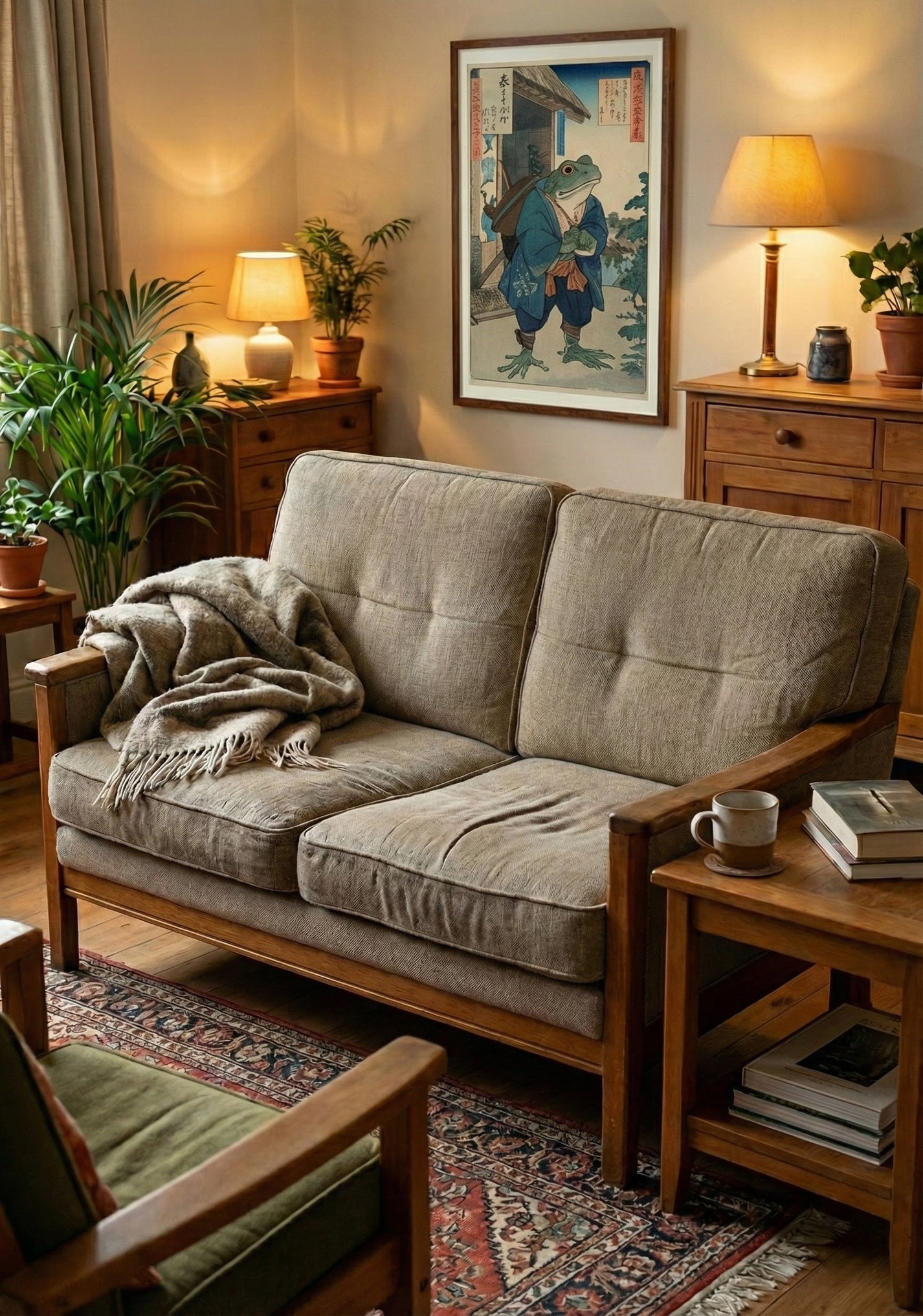 SAMURAI FROG | Japanese Ukiyo-e Art Print on Awa Washi