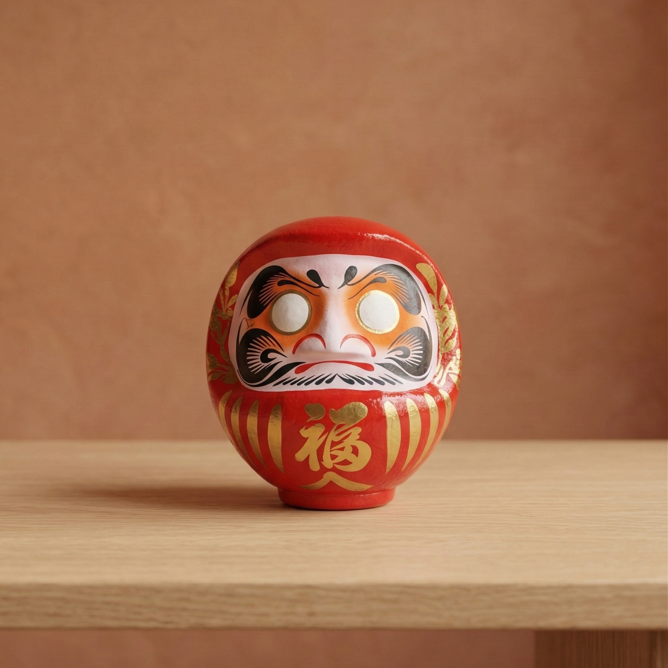 Red Daruma Doll (18cm) | Japanese Papier-Mâché Lucky Charm
