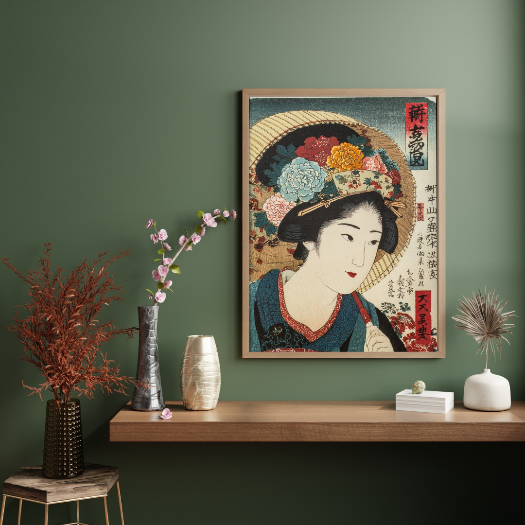 MaikoArt | Japanese Ukiyo-e Art Print on Awa Washi