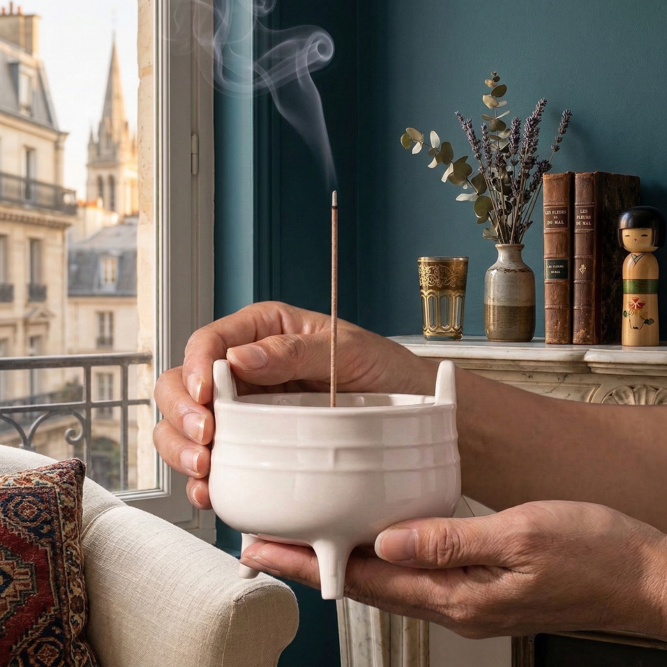 Premium Sandalwood Incense Sticks – Natural Old Mountain Sandalwood | Traditional Japanese Incense (Approx. 100 Sticks)