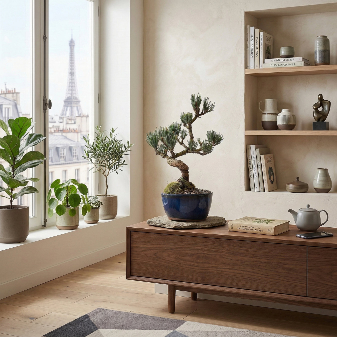 Mini Japanese White Pine Bonsai in Banko Pot