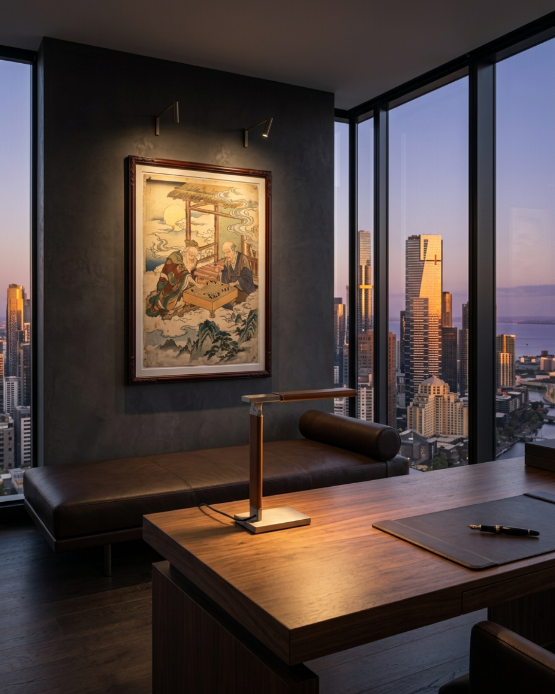 Masters of Go in the Clouds | Japanese Ukiyo-e Art Print on Awa Washi