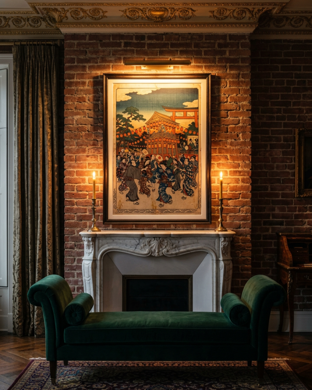 Lantern Night Matsuri | Japanese Ukiyo-e Art Print on Awa Washi