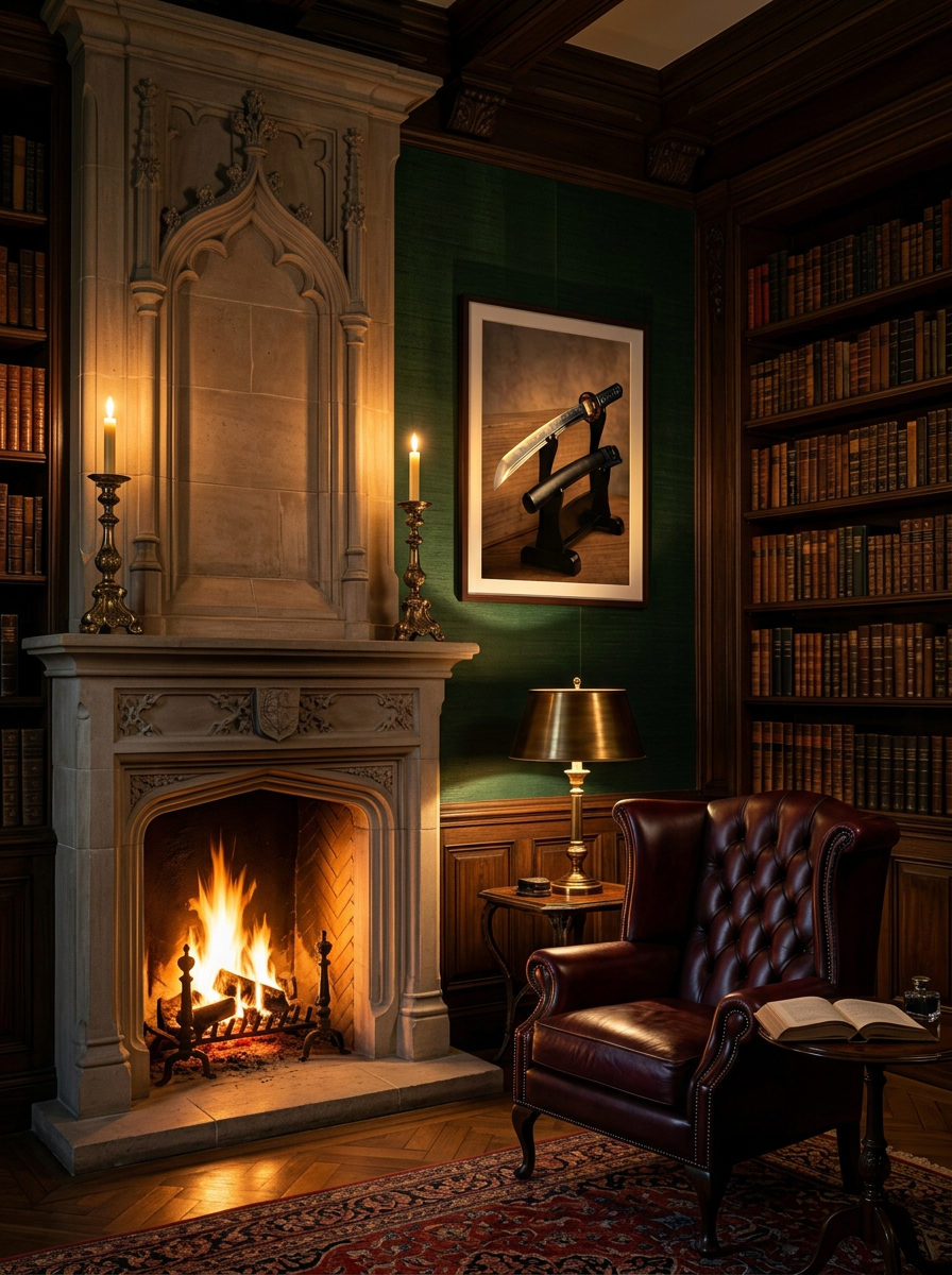 Silent Vow | Photoreal Katana Art Print on Awa Washi